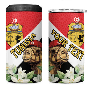 Personalized Afro Tunisia 4 in 1 Can Cooler Tumbler Camelus Dromedarius With Jasmine