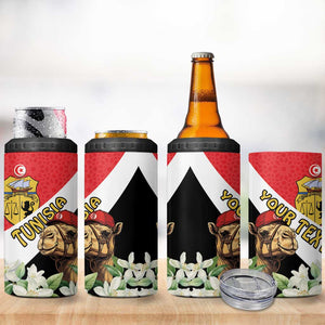 Personalized Afro Tunisia 4 in 1 Can Cooler Tumbler Camelus Dromedarius With Jasmine