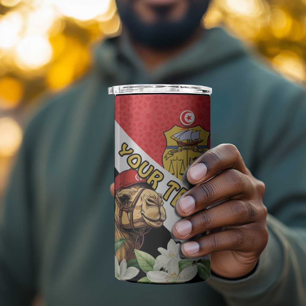 Personalized Afro Tunisia 4 in 1 Can Cooler Tumbler Camelus Dromedarius With Jasmine