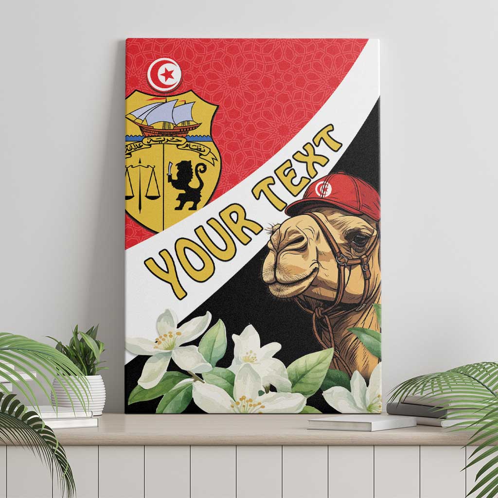 Personalized Afro Tunisia Canvas Wall Art Camelus Dromedarius With Jasmine