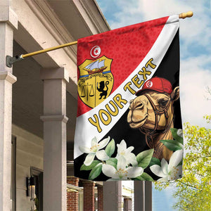 Personalized Afro Tunisia Garden Flag Camelus Dromedarius With Jasmine