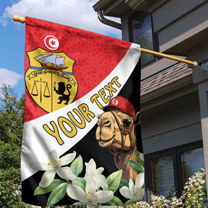 Personalized Afro Tunisia Garden Flag Camelus Dromedarius With Jasmine