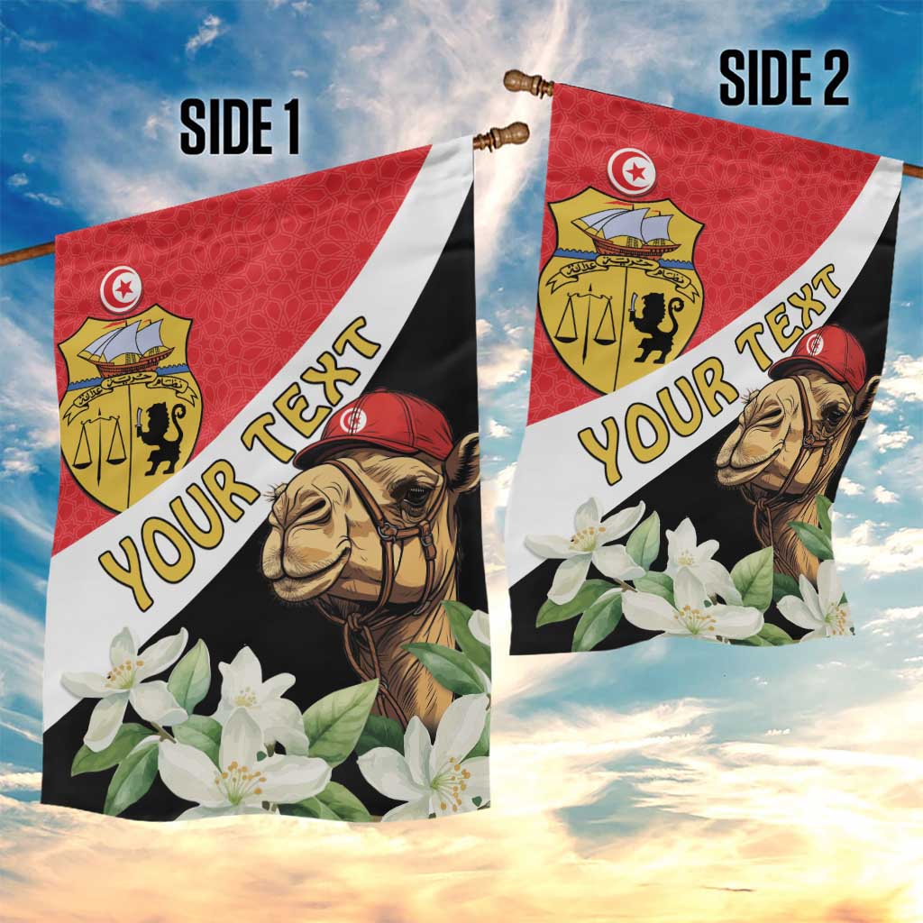 Personalized Afro Tunisia Garden Flag Camelus Dromedarius With Jasmine