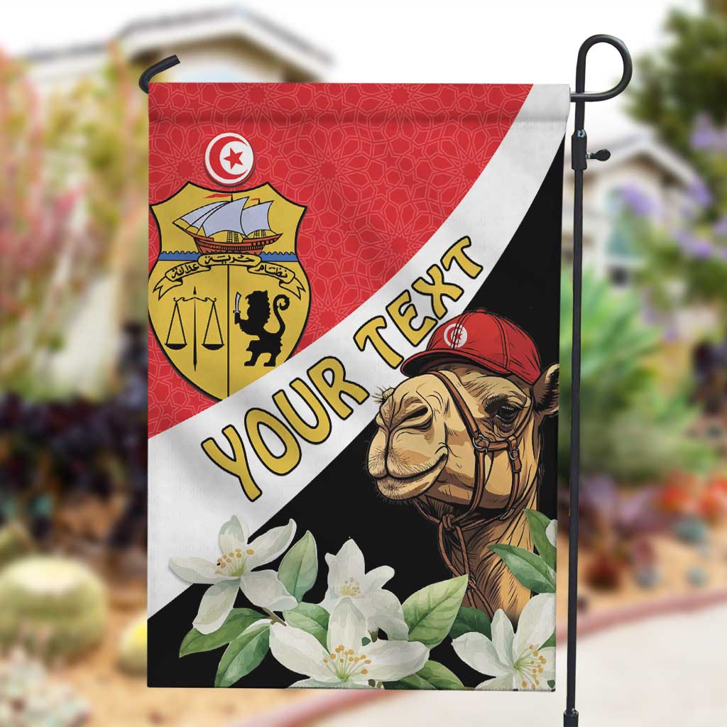 Personalized Afro Tunisia Garden Flag Camelus Dromedarius With Jasmine