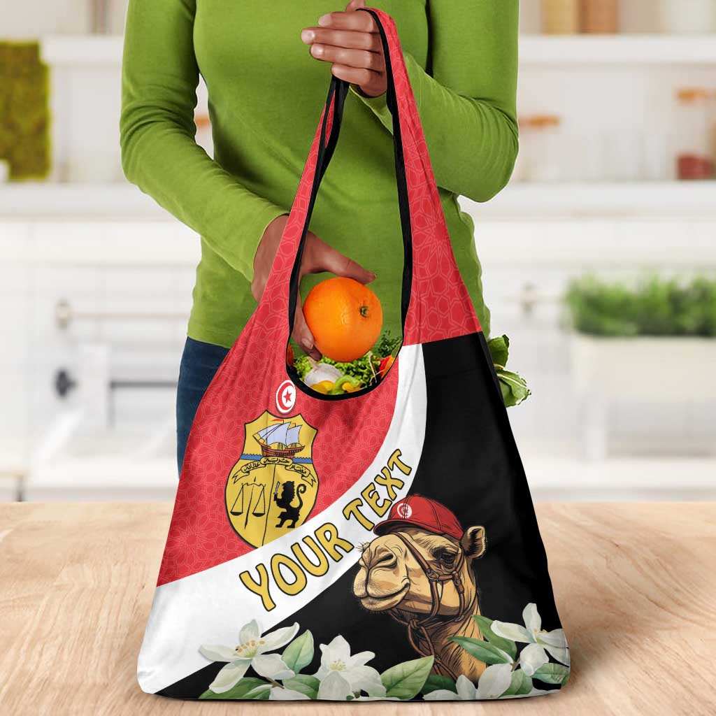 Personalized Afro Tunisia Grocery Bag Camelus Dromedarius With Jasmine