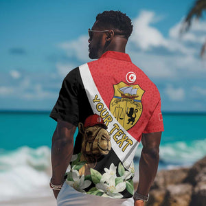 Personalized Afro Tunisia Hawaiian Shirt Camelus Dromedarius With Jasmine