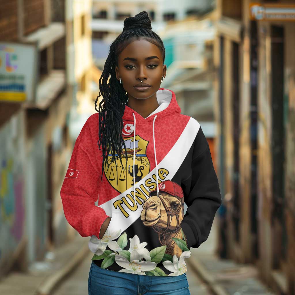 Personalized Afro Tunisia Hoodie Camelus Dromedarius With Jasmine