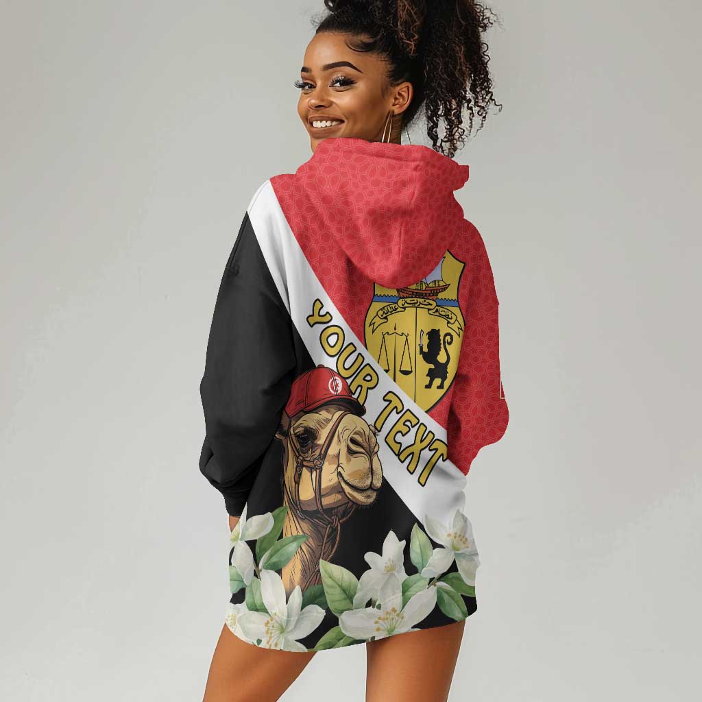 Personalized Afro Tunisia Hoodie Dress Camelus Dromedarius With Jasmine