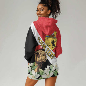 Personalized Afro Tunisia Hoodie Dress Camelus Dromedarius With Jasmine
