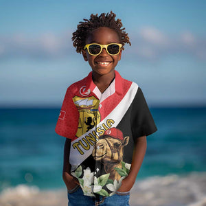 Personalized Afro Tunisia Kid Hawaiian Shirt Camelus Dromedarius With Jasmine