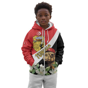Personalized Afro Tunisia Kid Hoodie Camelus Dromedarius With Jasmine