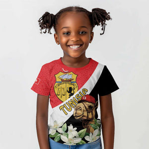 Personalized Afro Tunisia Kid T shirt Camelus Dromedarius With Jasmine