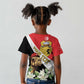 Personalized Afro Tunisia Kid T shirt Camelus Dromedarius With Jasmine