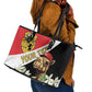Personalized Afro Tunisia Leather Tote Bag Camelus Dromedarius With Jasmine