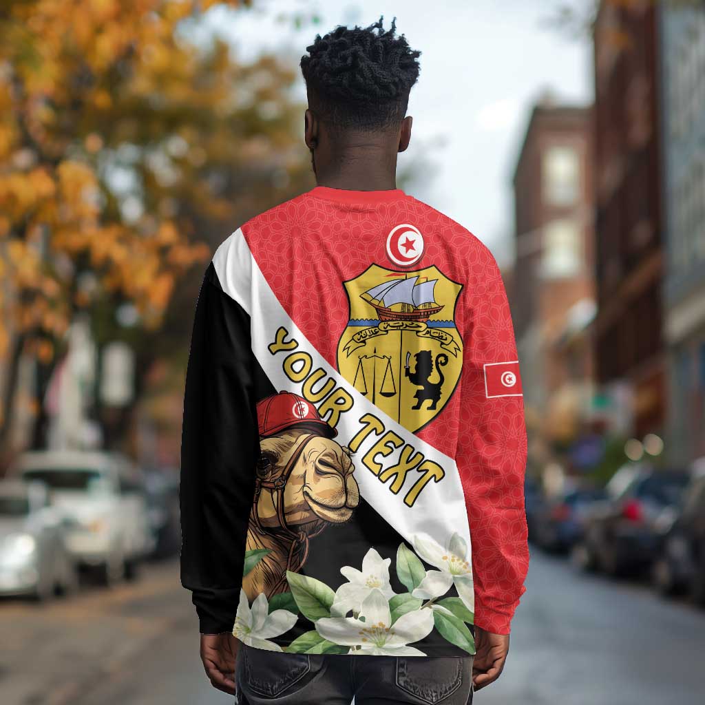 Personalized Afro Tunisia Long Sleeve Shirt Camelus Dromedarius With Jasmine