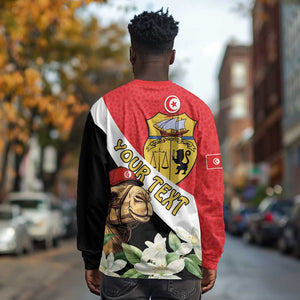 Personalized Afro Tunisia Long Sleeve Shirt Camelus Dromedarius With Jasmine
