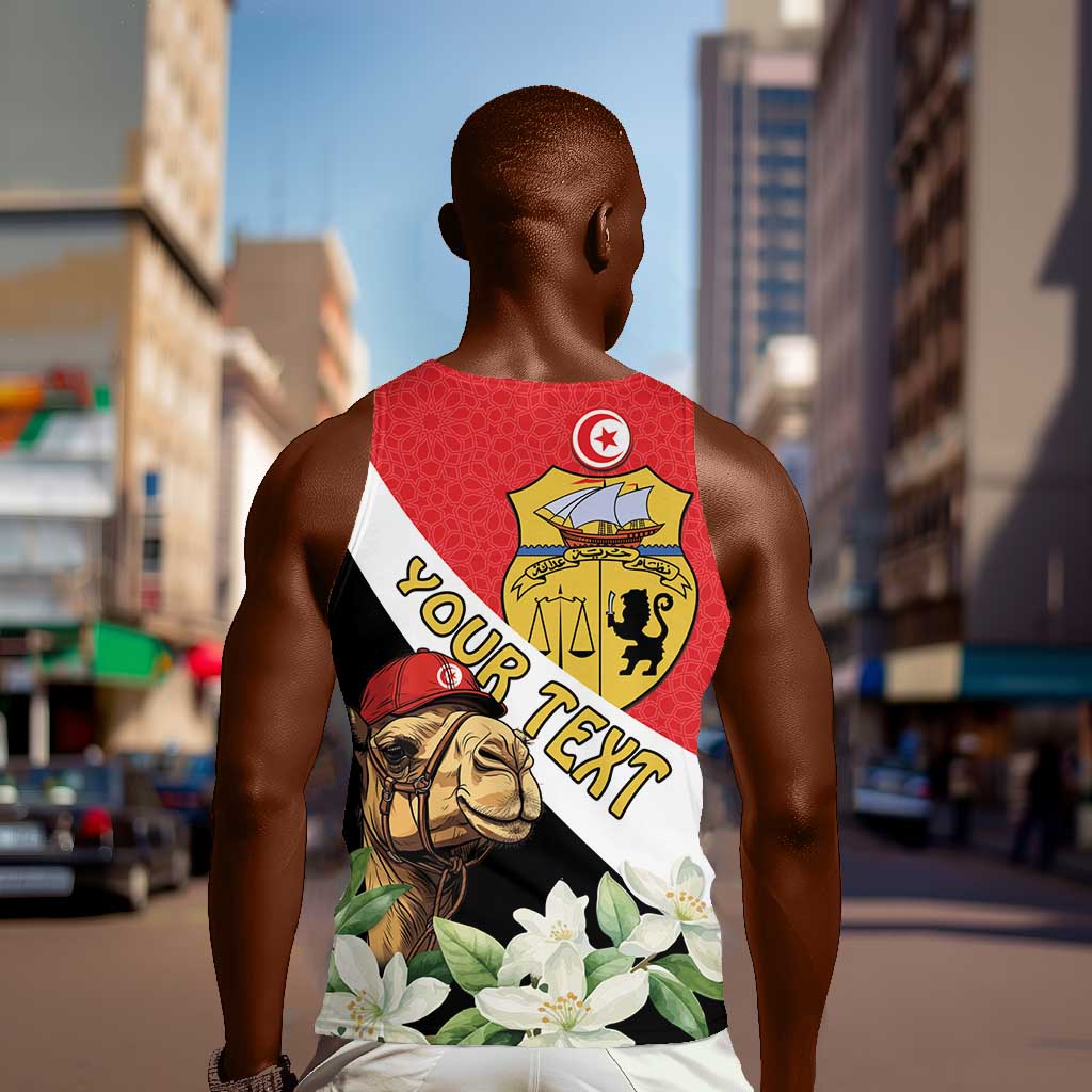 Personalized Afro Tunisia Men Tank Top Camelus Dromedarius With Jasmine