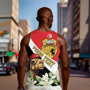 Personalized Afro Tunisia Men Tank Top Camelus Dromedarius With Jasmine
