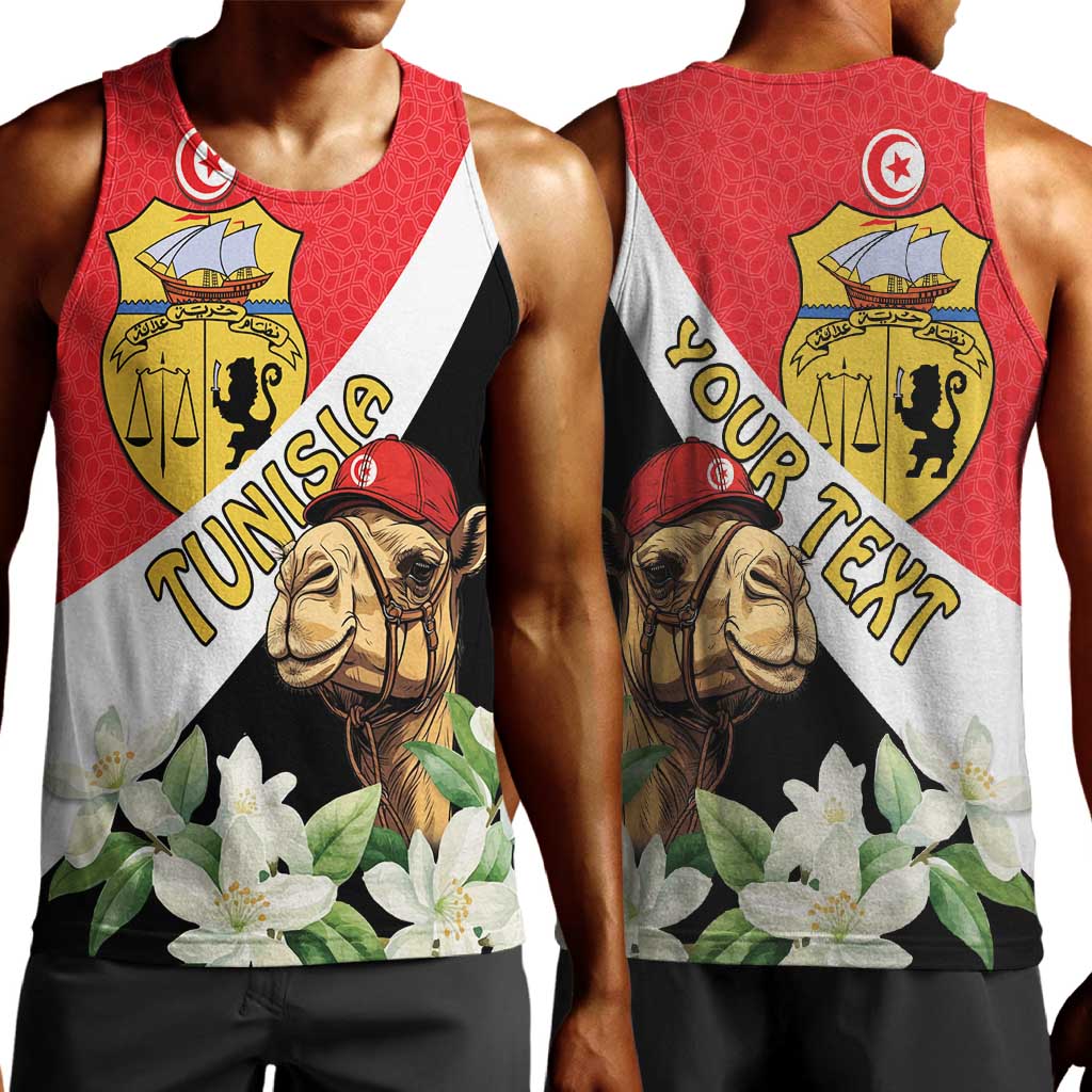 Personalized Afro Tunisia Men Tank Top Camelus Dromedarius With Jasmine
