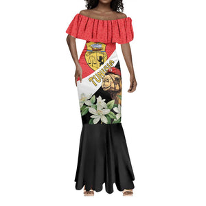 Personalized Afro Tunisia Mermaid Dress Camelus Dromedarius With Jasmine