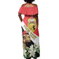 Personalized Afro Tunisia Off Shoulder Maxi Dress Camelus Dromedarius With Jasmine