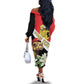 Personalized Afro Tunisia Off The Shoulder Long Sleeve Dress Camelus Dromedarius With Jasmine