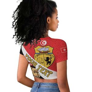 Personalized Afro Tunisia Raglan Cropped T shirt Camelus Dromedarius With Jasmine