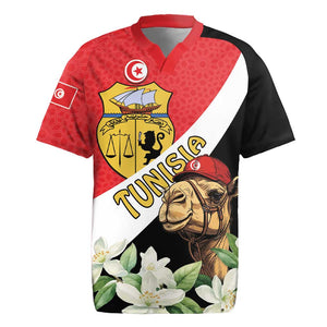 Personalized Afro Tunisia Rugby Jersey Camelus Dromedarius With Jasmine