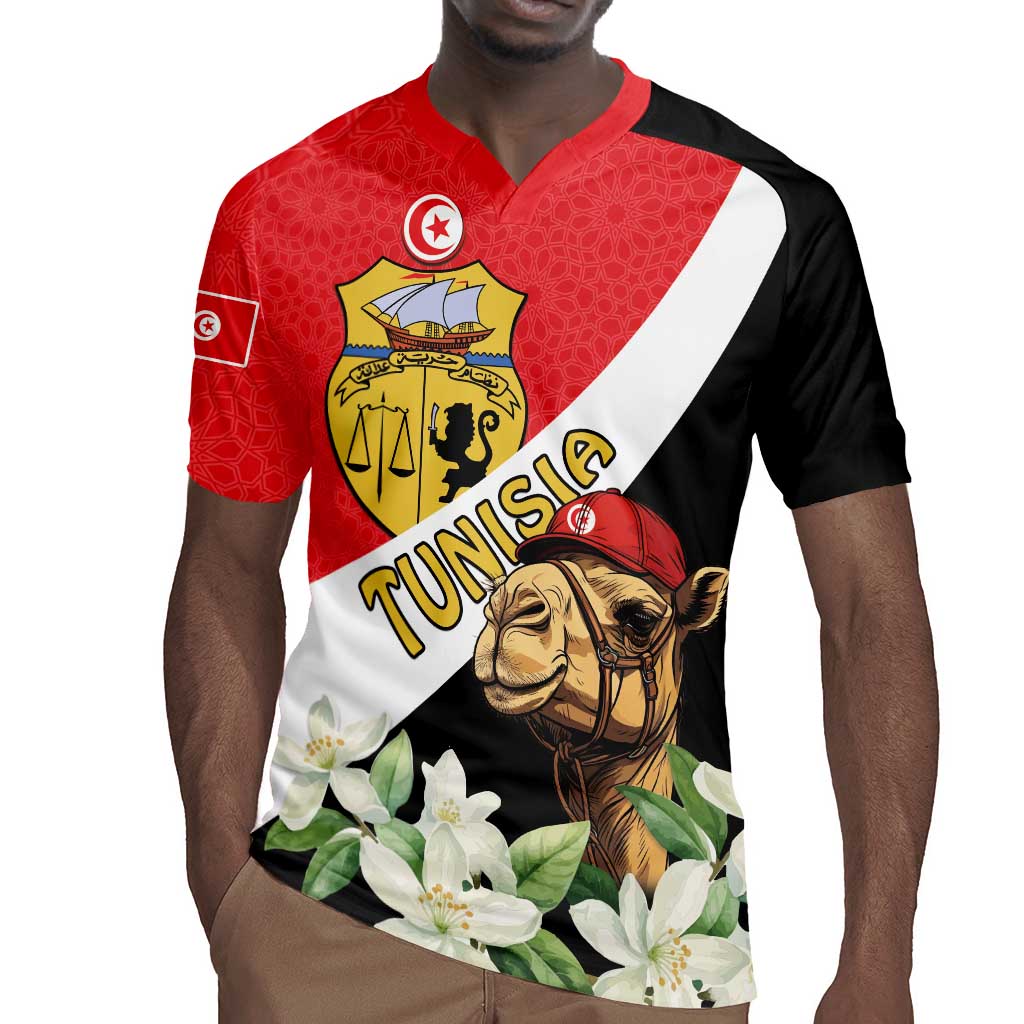 Personalized Afro Tunisia Rugby Jersey Camelus Dromedarius With Jasmine