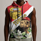 Personalized Afro Tunisia Sleeveless Hoodie Camelus Dromedarius With Jasmine - African Pride