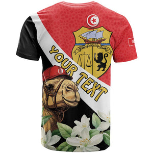 Personalized Afro Tunisia T shirt Camelus Dromedarius With Jasmine