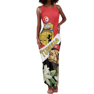 Personalized Afro Tunisia Tank Maxi Dress Camelus Dromedarius With Jasmine