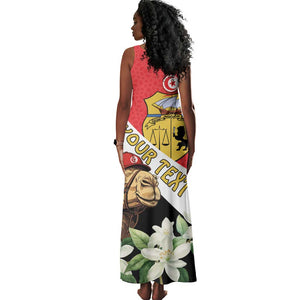 Personalized Afro Tunisia Tank Maxi Dress Camelus Dromedarius With Jasmine