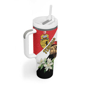Personalized Afro Tunisia Tumbler With Handle Camelus Dromedarius With Jasmine