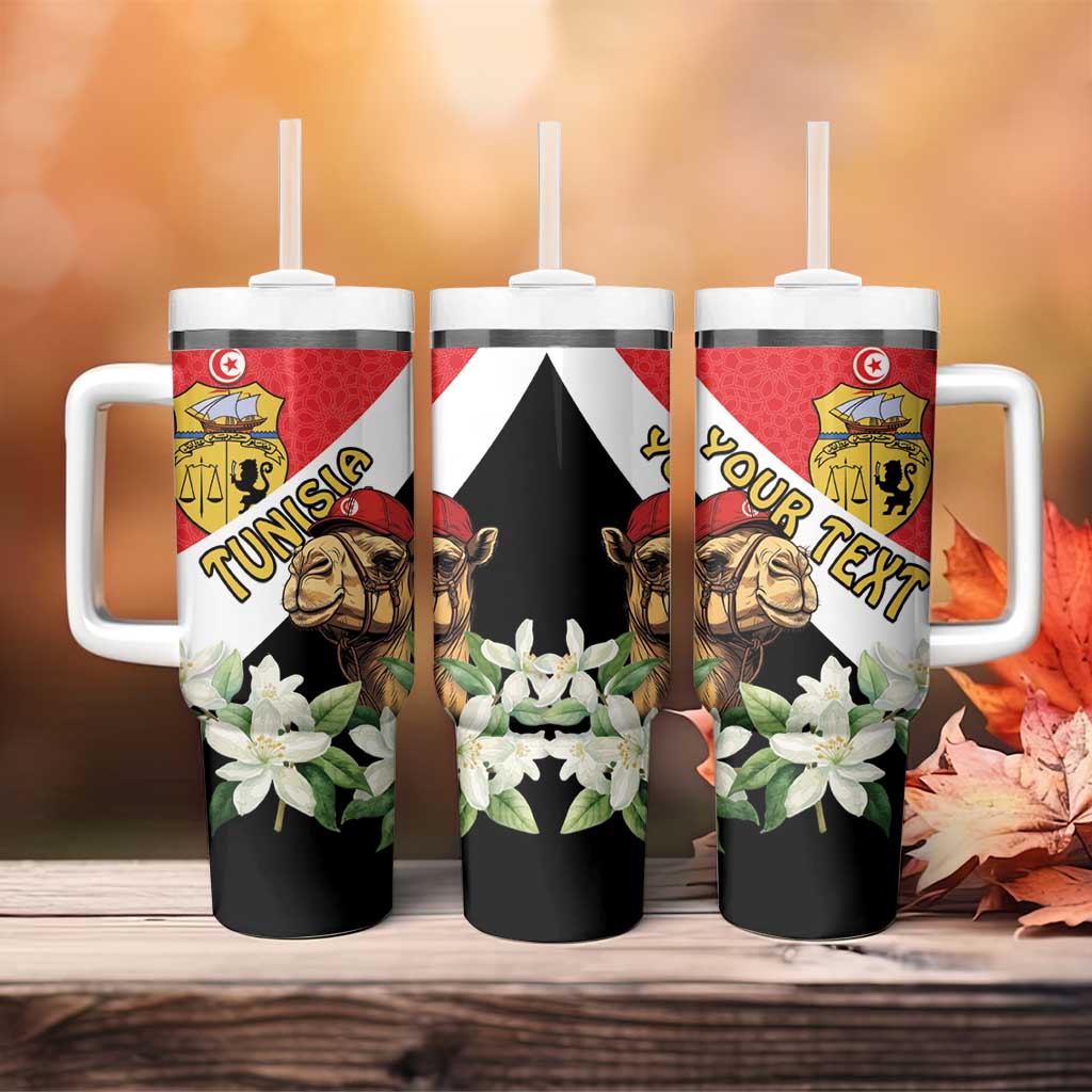 Personalized Afro Tunisia Tumbler With Handle Camelus Dromedarius With Jasmine