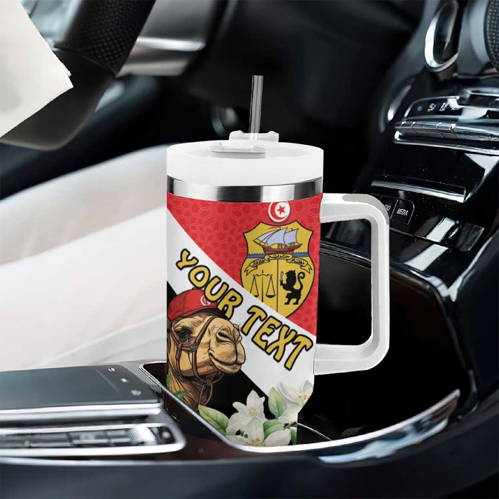 Personalized Afro Tunisia Tumbler With Handle Camelus Dromedarius With Jasmine