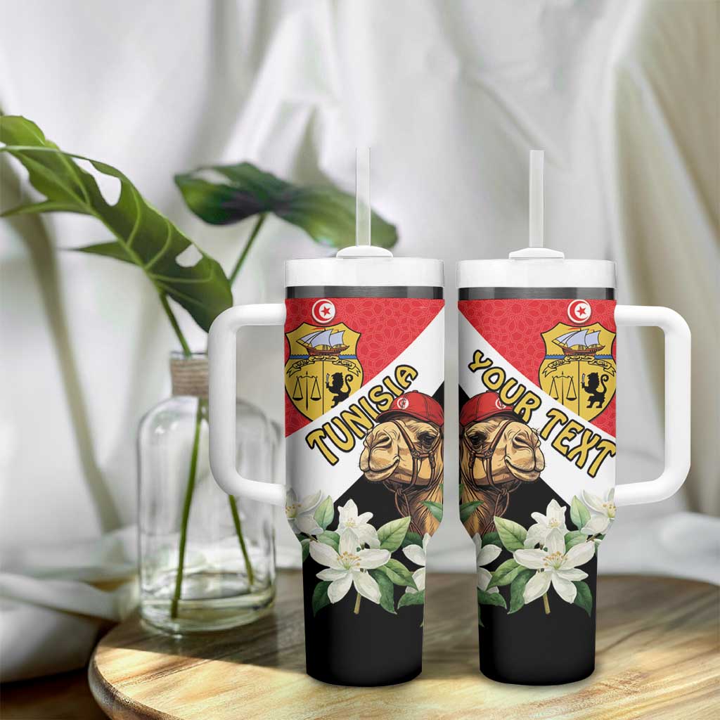 Personalized Afro Tunisia Tumbler With Handle Camelus Dromedarius With Jasmine