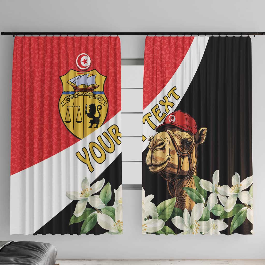 Personalized Afro Tunisia Window Curtain Camelus Dromedarius With Jasmine