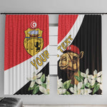 Personalized Afro Tunisia Window Curtain Camelus Dromedarius With Jasmine