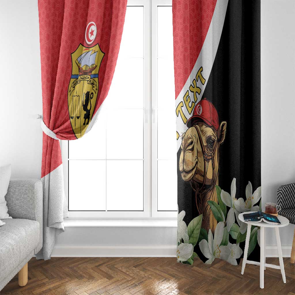 Personalized Afro Tunisia Window Curtain Camelus Dromedarius With Jasmine