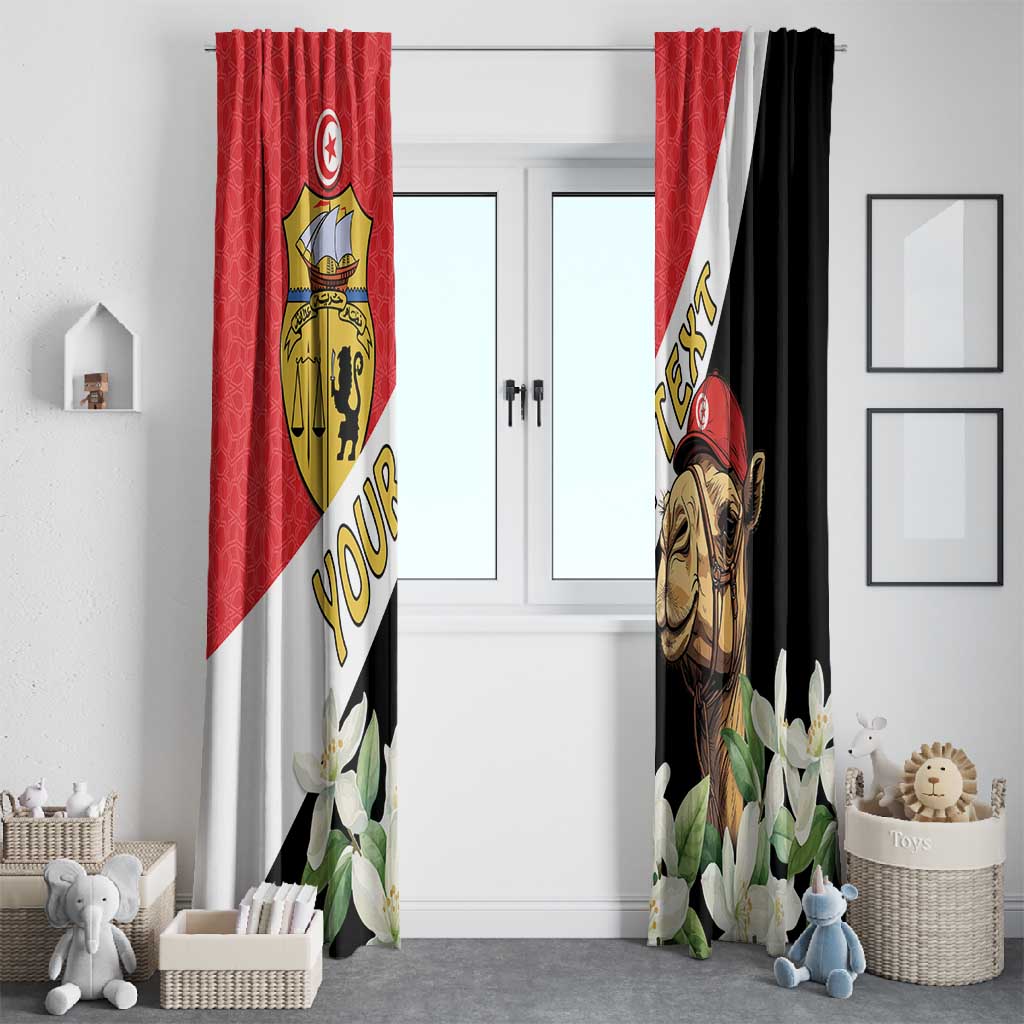 Personalized Afro Tunisia Window Curtain Camelus Dromedarius With Jasmine