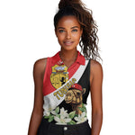 Personalized Afro Tunisia Women Sleeveless Polo Shirt Camelus Dromedarius With Jasmine