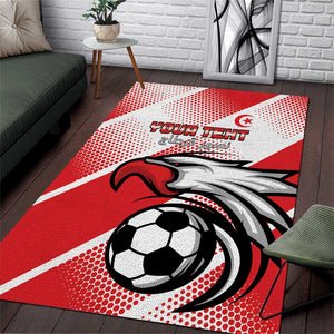 Custom Tunisia Football Area Rug Go Eagles of Carthage