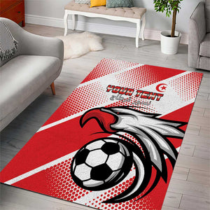 Custom Tunisia Football Area Rug Go Eagles of Carthage