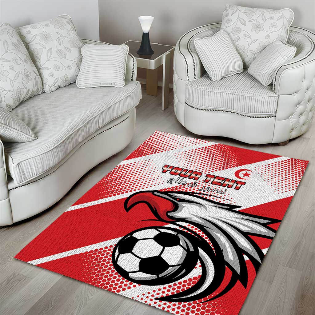 Custom Tunisia Football Area Rug Go Eagles of Carthage