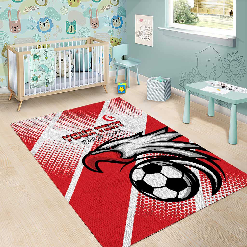 Custom Tunisia Football Area Rug Go Eagles of Carthage