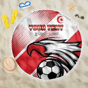 Custom Tunisia Football Beach Blanket Go Eagles of Carthage