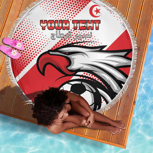 Custom Tunisia Football Beach Blanket Go Eagles of Carthage