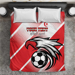 Custom Tunisia Football Bedding Set Go Eagles of Carthage
