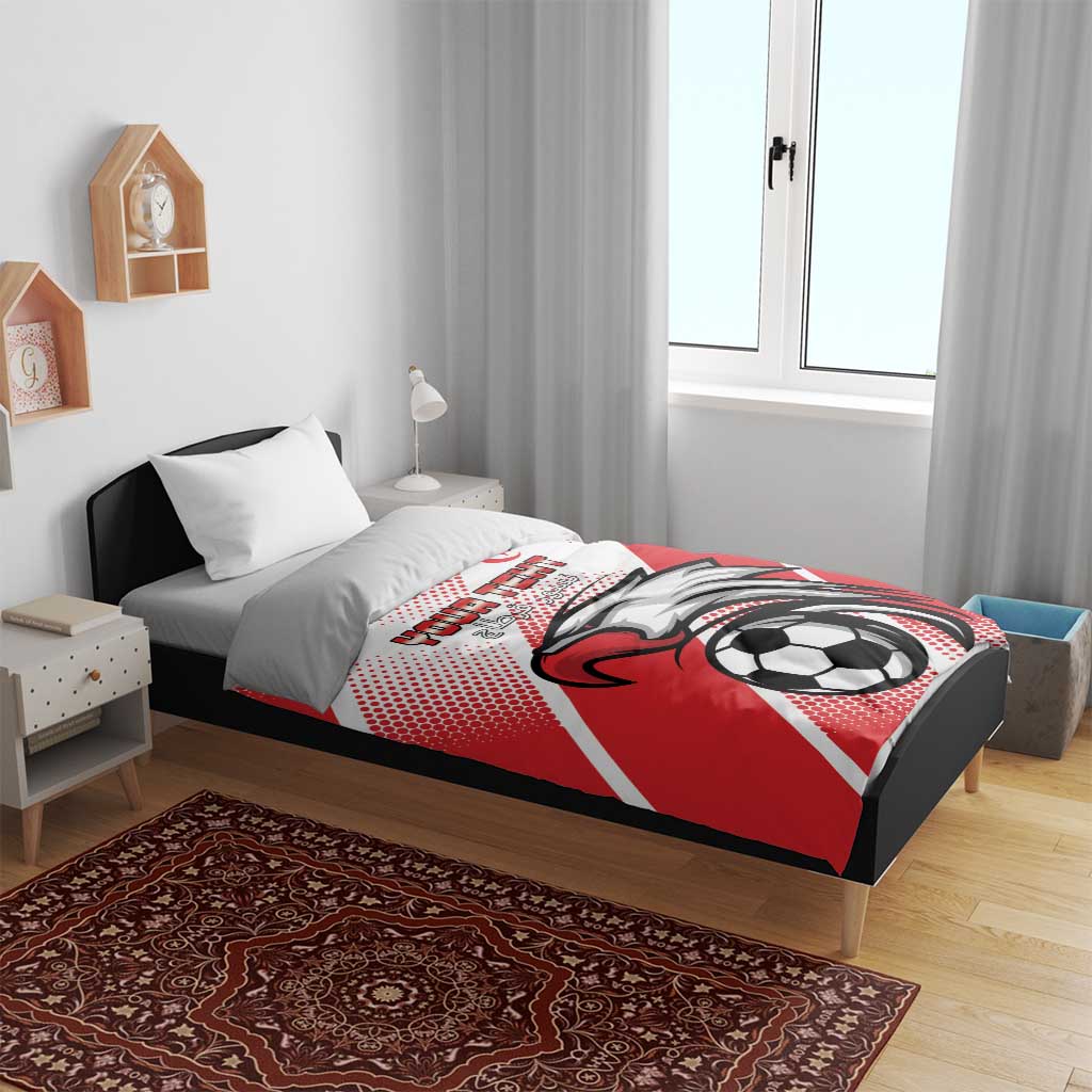 Custom Tunisia Football Bedding Set Go Eagles of Carthage